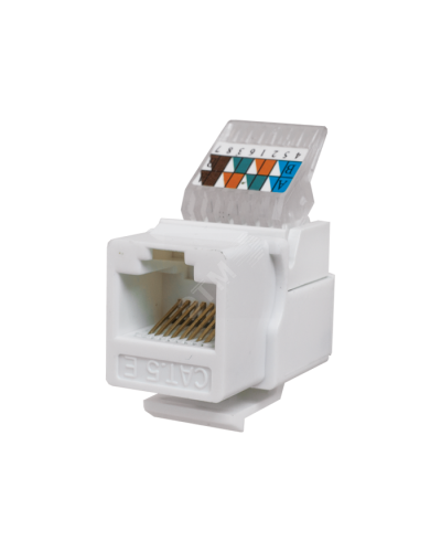 Модуль-вставка Keystone Кат5е, без.инстр.зад, белый UTP (10-0312): Вставка Keystone Jack RJ-45 в Пскове