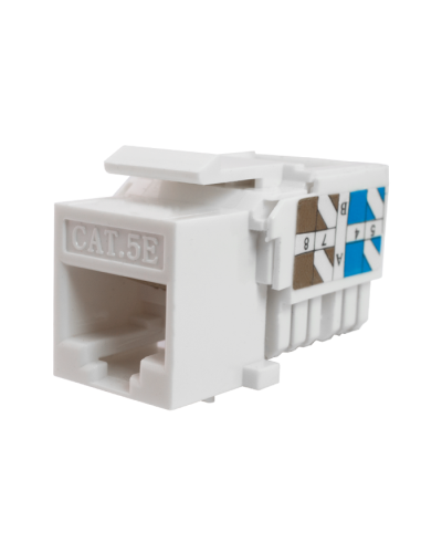 Модуль-вставка Keystone Кат5е, инстр.зад, белый UTP (10-0313): Вставка Keystone Jack RJ-45 в Пскове