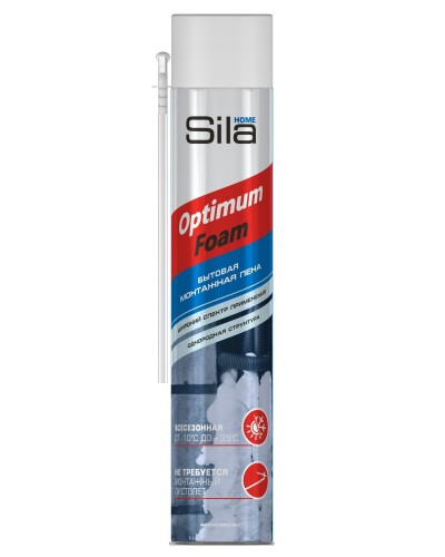 Пена монтажная SILA HOME OPTIMUM FOAM, всесезонная, 750 мл. Пена монтажная. Sila в Пскове