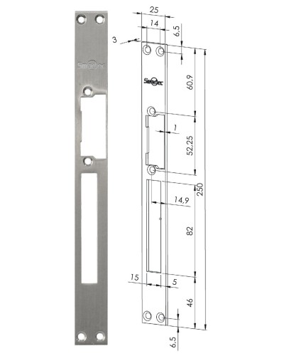 ST-SL502SP. Запорная планка длинная. Smartec в Пскове