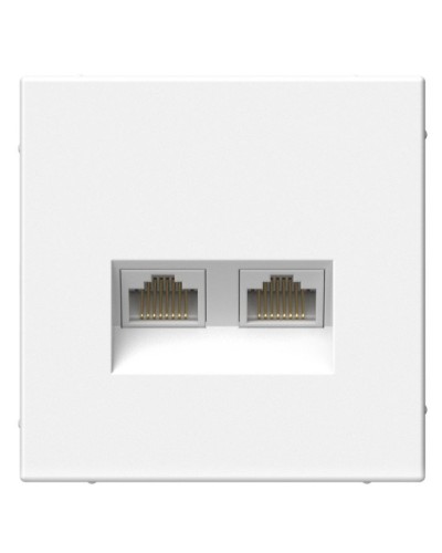 ArtGallery розетка двойная RJ45, кат. 6Е, скрытой установки, механизм, белый (GAL000188). Розетка компьютерная. Systeme Electric в Пскове