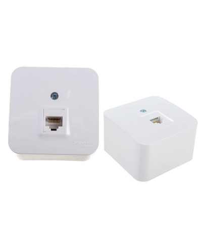 BLANCA розетка RJ45 1-местная, кат. 5Е, открытой установки, белый (BLNIA045001). Розетка компьютерная с изолированной пластиной. Systeme Electric в Пскове