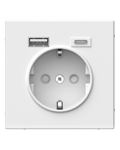 ArtGallery розетка 1-местная с USB тип-A+C, скрытой установки, механизм, белый (GAL000132). Розетка с USB. Systeme Electric в Пскове