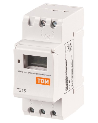 ТЭ15-1мин/7дн-16on/off-16А-DIN TDM (SQ1503-0005). Таймер электронный. TDM ЕLECTRIC в Пскове