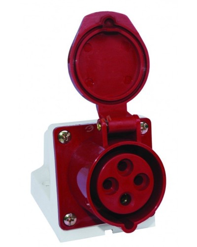 Розетка 114 стационарная 3Р+РЕ 16А 380В IP44 (SQ0602-0002). Розетка. TDM ЕLECTRIC в Пскове