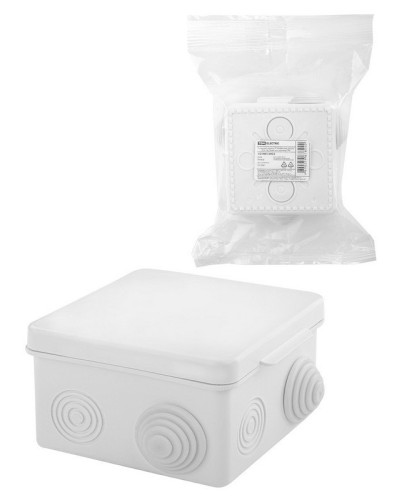 Коробка ОП 80х80х50мм, крышка, IP54, 7вх., белая (SQ1401-0922). Распаячная коробка. TDM ЕLECTRIC в Пскове