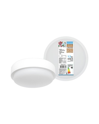 ДПП 3901 12Вт 6500К IP65 белый круг (SQ0366-0140). Светодиодный светильник LED. TDM ЕLECTRIC в Пскове