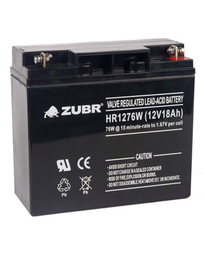 ZUBR HR 1276W (12V, 18Ah). Аккумулятор герметичный свинцово-кислотный. ZUBR в Пскове