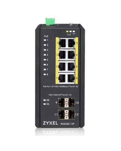RGS200-12P-ZZ0101F. Промышленный L2 PoE+ коммутатор. ZYXEL в Пскове