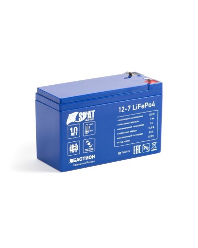 Skat i-Battery 12-7 LiFePo4 (645). Li-Ion аккумулятор. Бастион в Пскове