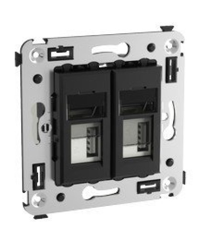 Розетка USB в стену Avanti черный квадрат (4402543). Розетка USB. ДКС в Пскове