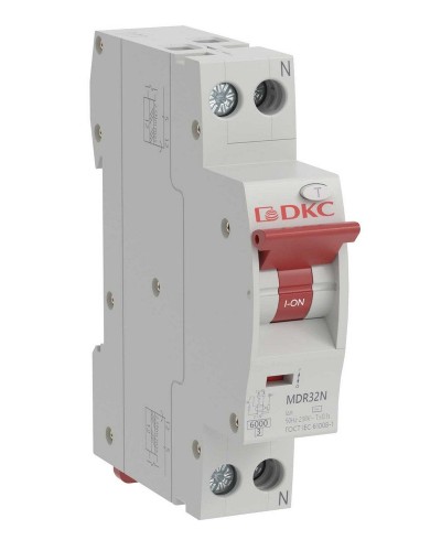 YON max MDR, 1P+N, 30mA, 25A, 6kA, А (MDR32N-1N2C25-A). Компактный автоматический выключатель дифференциального тока. ДКС в Пскове