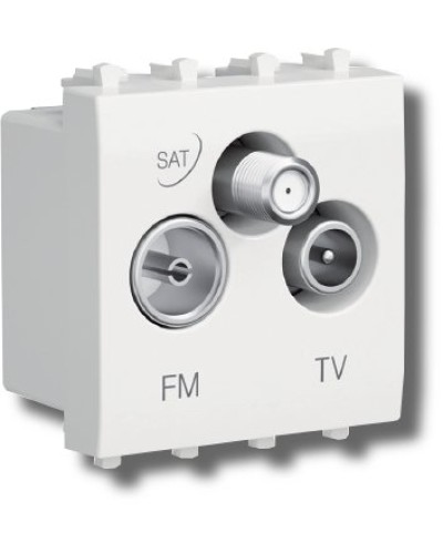 Розетка TV-FM-SAT Avanti 1 модуль черный квадрат (4402532): Розетка TV-FM-SAT в Пскове