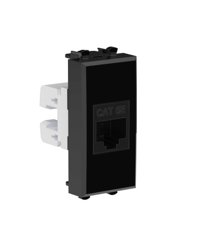 Розетка RJ-45, кат.5E, Avanti, 1 модуль, черный квадрат (4402661): Розетка компьютерная модульная в Пскове