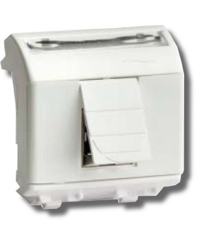 Розетка RJ-45 Brava 2 модуля белая (76655B): Розетка компьютерная с двумя разъёмами в Пскове