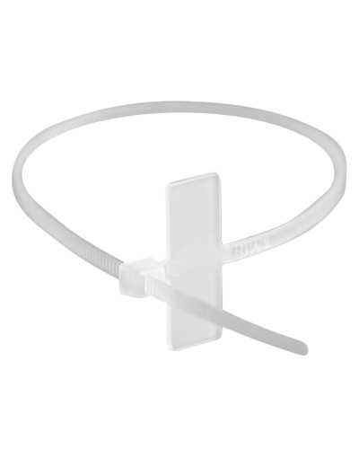 Хомут 2,5x100 белый (100шт) (252100SR-M): Хомут маркировочный, горизонтальная табличка под замком 24,5x7,8 в Пскове