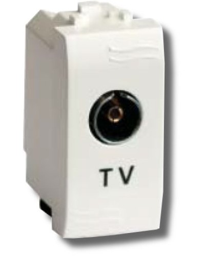 Розетка TV универсальная Brava 1 модуль белая (76721B): Розетка TV в Пскове