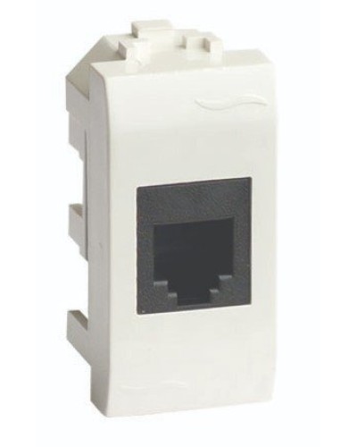 Розетка RJ-45 Brava 1 модуль слоновая кость (75654S): Розетка компьютерная с одним разъёмом в Пскове