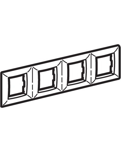 Рамка на 2+2+2+2 модуля (четырехместная), белая (75014W): Рамка четырехместная, Brava в Пскове