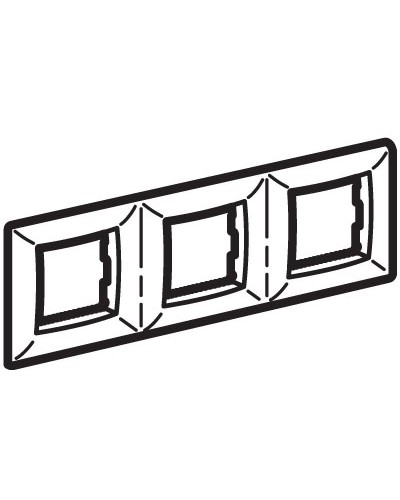 Рамка на 2+2+2 модуля (трехместная), белая (75013W): Рамка трехместная, Brava в Пскове