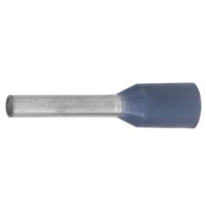 Наконечник-гильза НШВИ 0.75-12, серый (100 шт) (IF0.75-12GR). Наконечник-гильза с изолированным фланцем. ДКС