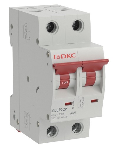 YON max MD63S 2P 10А 4,5кА C (MD63S-2PC10). Автоматический выключатель. ДКС в Пскове