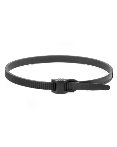 Хомут 9х300 P6.6 черный (100шт) (26502SR). Хомут с плоским замком. ДКС в Пскове