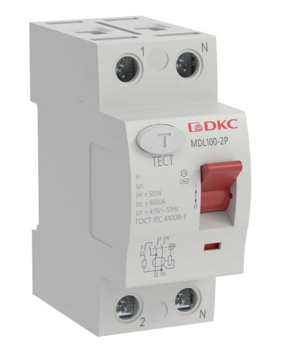 YON MAX MDL100 ВДТ, 2P, 30mA, 25A, АС (MDL100-2P2-25-AC). Автоматический выключатель дифференциальный (УЗО). ДКС в Пскове