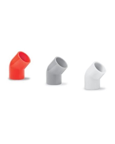 Ecoplast поворот 45гр., для аспирационной системы D25, АБС, серый (10 шт) (49225-10GR). Поворот для аспирационной системы. Экопласт в Пскове