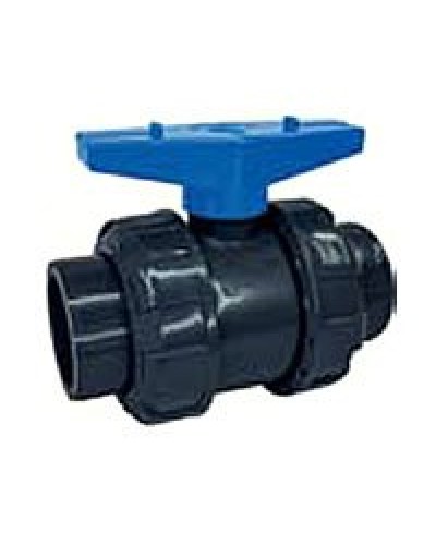Ecoplast кран шаровый d25 (уплотнение TPV, остальное EPDM) с муфтовым окончанием (49447). Кран шаровый. Экопласт в Пскове