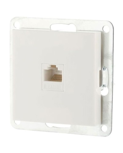 Розетка RJ-45 кат.5е с накладкой, белый LK80 (846104-1). Розетка компьютерная. Экопласт в Пскове