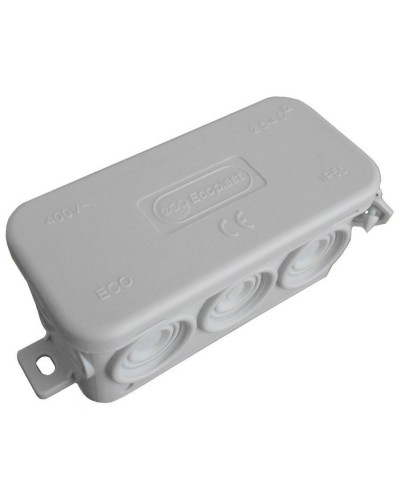 Коробка JBL090 90х42х40, 10вых., 4P (0,15…2,5мм²) серая (43154HF-GR). Коробка монтажная, огнестойкая, без галогена. Экопласт в Пскове