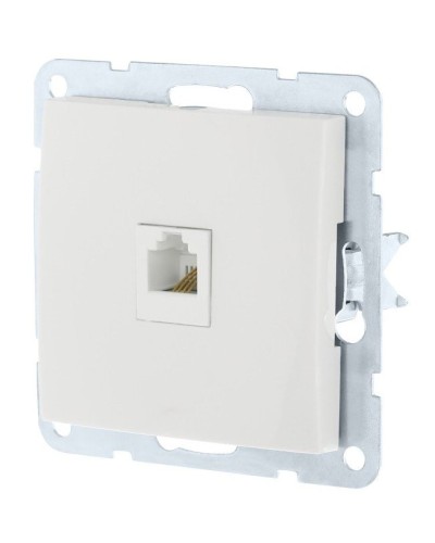 Розетка RJ-45 кат. 5е с накладкой, белый LK60 (866104-1). Розетка компьютерная. Экопласт в Пскове