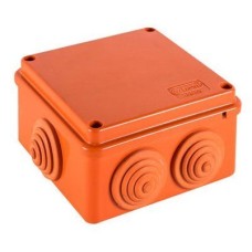 Коробка JBS100 100х100х55, 6 вых., 10P, (0,15-2,5мм²) (43427HF): Коробка монтажная, огнестойкая, без галогена