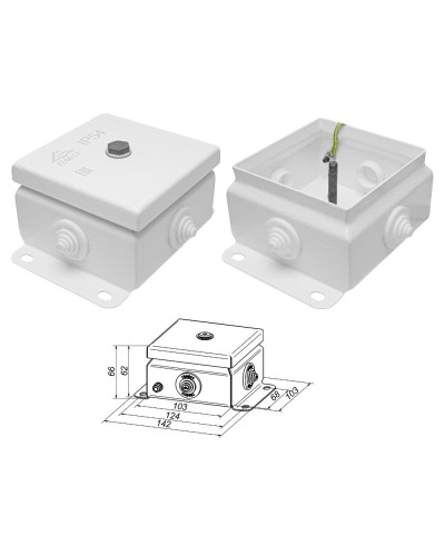 КМ IP55-1010 (без DIN рейки). Коробка монтажная электротехническая. Гефест в Пскове