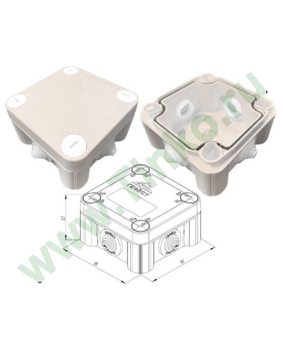 КМ-1010(П)-IP55. Коробка монтажная. Гефест в Пскове
