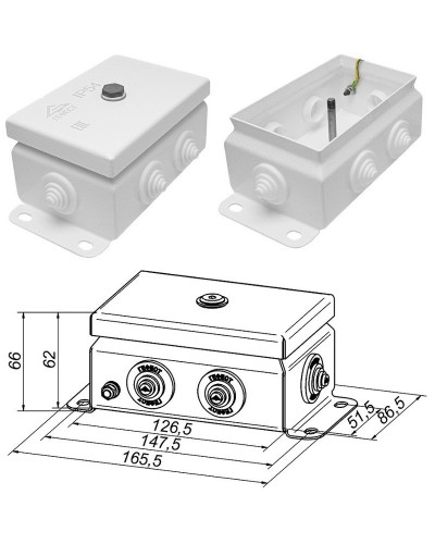 КМ IP55-0812 (без DIN рейки). Коробка монтажная электротехническая. Гефест в Пскове