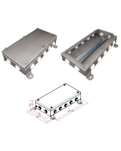 КМ IP55-1530, 14 вводов, нержавейка. Коробка монтажная электротехническая. Гефест в Пскове
