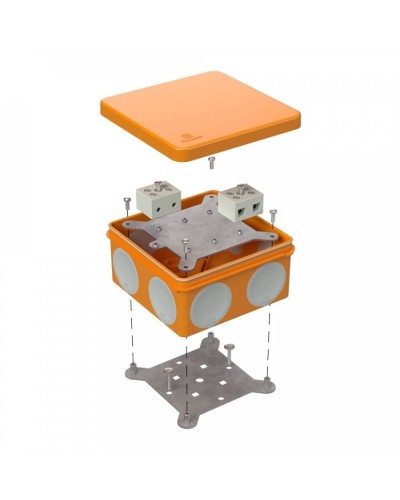 Коробка огнестойкая 60-0300-FR6.0-4 Е15-Е120 100х100х50. Коробка огнестойкая для открытой установки. Промрукав в Пскове