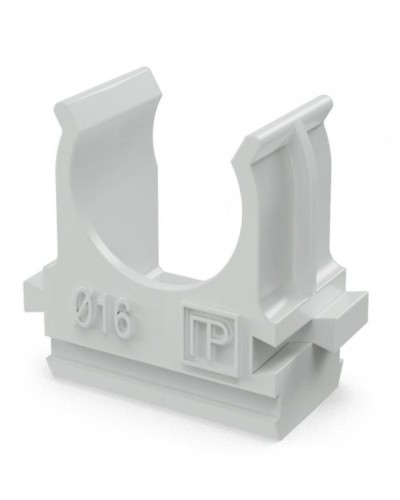 Крепеж-клипса для труб АБС-пластик в п/э D16 (100 шт) (PR.02616). Крепление для труб ПВХ. Промрукав в Пскове