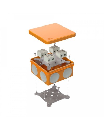 Коробка огнестойкая 100х100х50 (60-0300-FR10.0-8). Коробка огнестойкая для открытой установки. Промрукав в Пскове