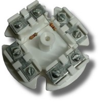 УК-2Р с резистором. Коробка коммутационная для 4х2 проводов. Велос