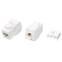 KJ8-8P8C-C6-180-TLS-WH. Вставка Keystone Jack RJ-45. Hyperline