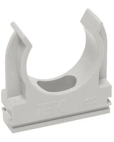 Держатель с защёлкой D20 серый ELASTA (100 шт) (CTA10D-CF20-K41-100). Держатель с защёлкой. IEK в Пскове
