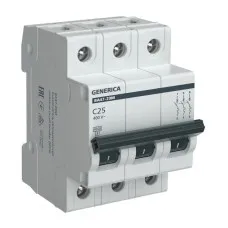 GENERICA ВА47-29М 3P C 25А 4,5кА (MVA21-3-025-C-G). Автоматический выключатель. IEK