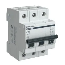 GENERICA ВА47-29М 3P C 20А 4,5кА (MVA21-3-020-C-G). Автоматический выключатель. IEK
