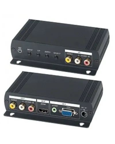 AD001HH. Преобразователь композитного видео и аудиосигналов в VGA и HDMI. SC&T в Пскове