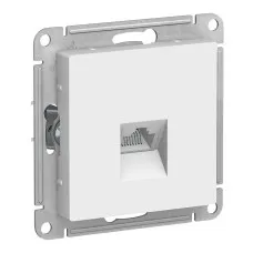 AtlasDesign розетка RJ45, кат. 5Е, 1-местная, скрытой установки, механизм, белый (ATN000183). Розетка компьютерная. Systeme Electric