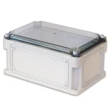 Корпус RAM box 400х200х160, высота крышки 35 мм, IP67 (542311). Корпус с фланцами и прозрачной крышкой, без монтажной платы. ДКС