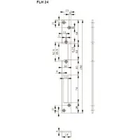 FLH24. Запорная планка длинная. dormakaba